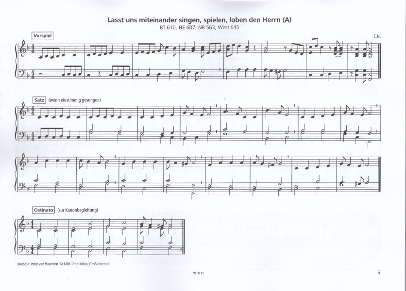 Nickel, Ekkehart (1936) Lasst uns miteinander 115 einfache Choralvorspiele BodenseeMusikversand