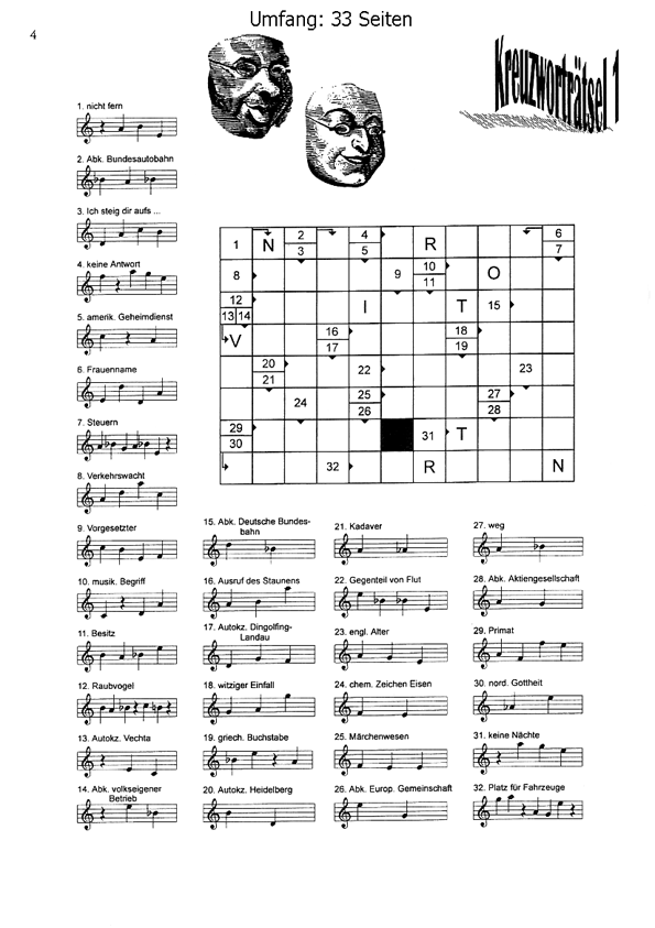 Brauch, Rigobert Aus Noten eine Tugend machen - Noten-Kreuzwort-Rätsel 1 - Bodensee-Musikversand